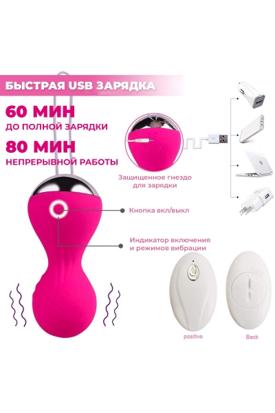 Вагинальные шарики Кегеля с вибрацией Kegel Balls для тренировки интимных мышц Вагинальные шарики Кегеля с вибрацией Kegel Balls для тренировки интимных мышц