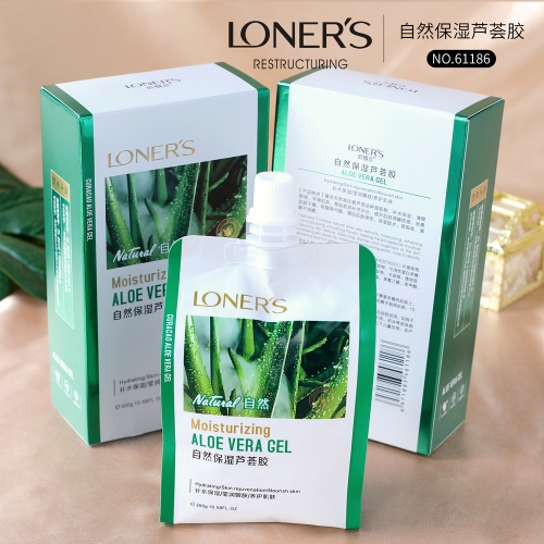 Гель косметический увлажняющий LONERS ALOE VERA GEL, с экстрактом алоэ вера, 300 гр.