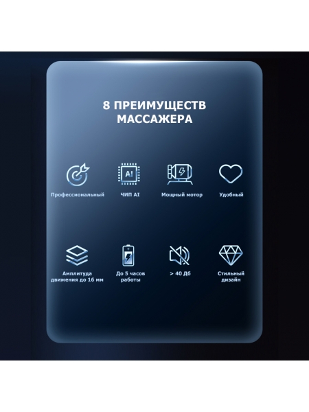 Массажер для тела перкуссионный MSG-011 электрический, вибрационный, 8 насадок, беспроводной Массажер для тела перкуссионный MSG-011 электрический, вибрационный, 8 насадок, беспроводной
