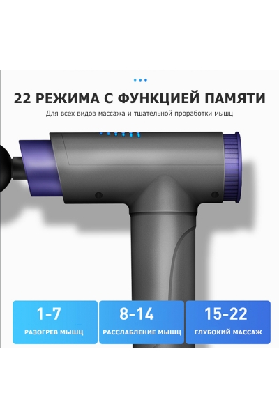 Массажер для тела перкуссионный MSG-013 электрический, вибрационный, 8 насадок, беспроводной Массажер для тела перкуссионный MSG-013 электрический, вибрационный, 8 насадок, беспроводной