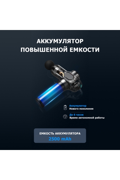Массажер для тела перкуссионный MSG-021 электрический, вибрационный, 8 насадок, беспроводной Массажер для тела перкуссионный MSG-021 электрический, вибрационный, 8 насадок, беспроводной