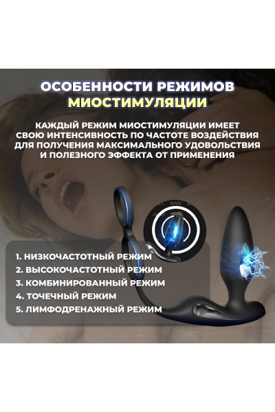 Массажер для простаты SHD-S426-2 электрический, вибрационный, с EMS технологией, беспроводной Массажер для простаты SHD-S426-2 электрический, вибрационный, с EMS технологией, беспроводной