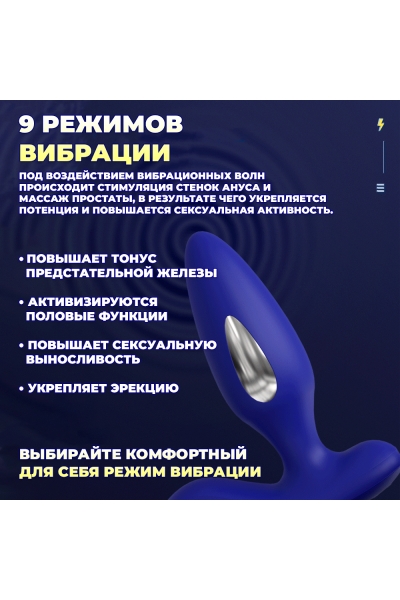 Массажер для простаты SHD-S426-2 электрический, вибрационный, с EMS технологией, беспроводной Массажер для простаты SHD-S426-2 электрический, вибрационный, с EMS технологией, беспроводной