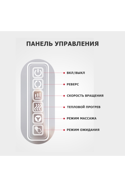Массажная подушка для спины и шеи KZ0569 электрическая, 20 роликов, с ИК прогревом, 12/220В, синяя Массажная подушка для спины и шеи KZ0569 электрическая, 20 роликов, с ИК прогревом, 12/220В, синяя