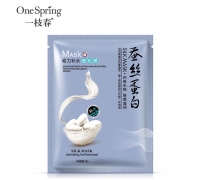 Маска для лица тканевая ONE SPRING SILK MASK US WHITE, с протеинами шелка, очищающая, 30 гр.