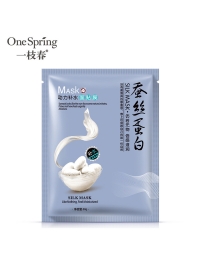 Маска для лица тканевая ONE SPRING SILK MASK US WHITE, с протеинами шелка, очищающая, 30 гр.