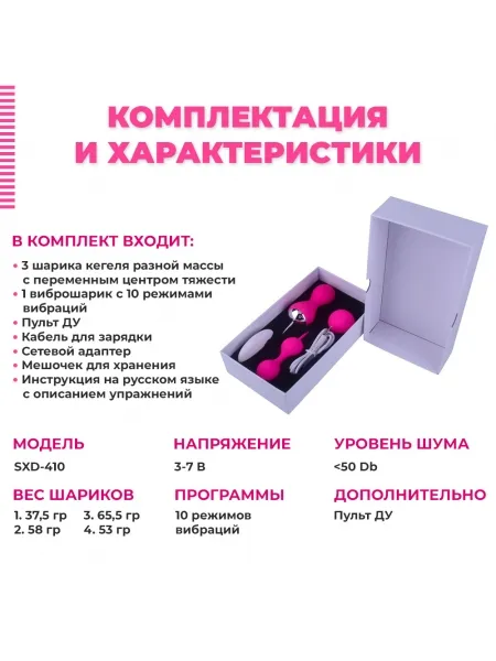 Вагинальные шарики Кегеля с вибрацией Kegel Balls для тренировки интимных мышц Вагинальные шарики Кегеля с вибрацией Kegel Balls для тренировки интимных мышц