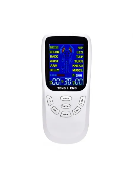 Массажер миостимулятор EMS TENS для тела EMS-120 2 канала, 12 режимов массажа, беспроводной