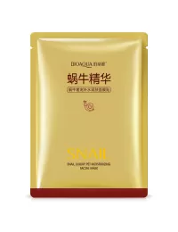 Маска для лица тканевая BIOAQUA SNAIL ESSENCE, с муцином улитки и экстрактом козьего молока, 25 гр.