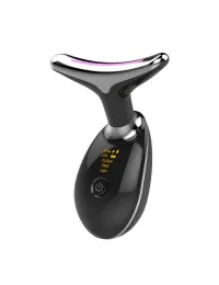 Лифтинг массажер для подтяжки лица MPF-15 микротоковый, с EMS и LED технологией, 3 в 1, беспроводной, черный