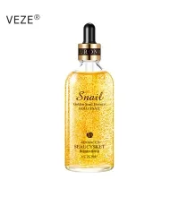 Сыворотка для лица антивозрастная VEZE GOLD SNAIL, с гиалуровной кислотой, муцином улитки и жидким золотом 24К, 100 мл.