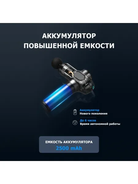 Массажер для тела перкуссионный MSG-021 электрический, вибрационный, 8 насадок, беспроводной Массажер для тела перкуссионный MSG-021 электрический, вибрационный, 8 насадок, беспроводной