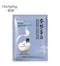 Маска для лица тканевая ONE SPRING SILK MASK US WHITE, с протеинами шелка, очищающая, 30 гр.